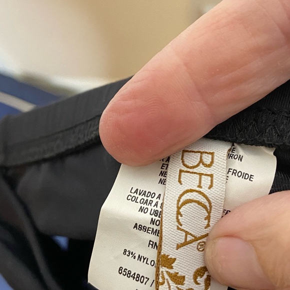 NWT BECCA Peyton High Waist Bikini Bottom Black - Picture 10 of 12